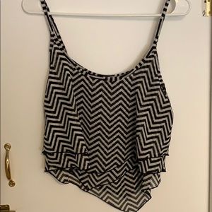 Black and white blouse